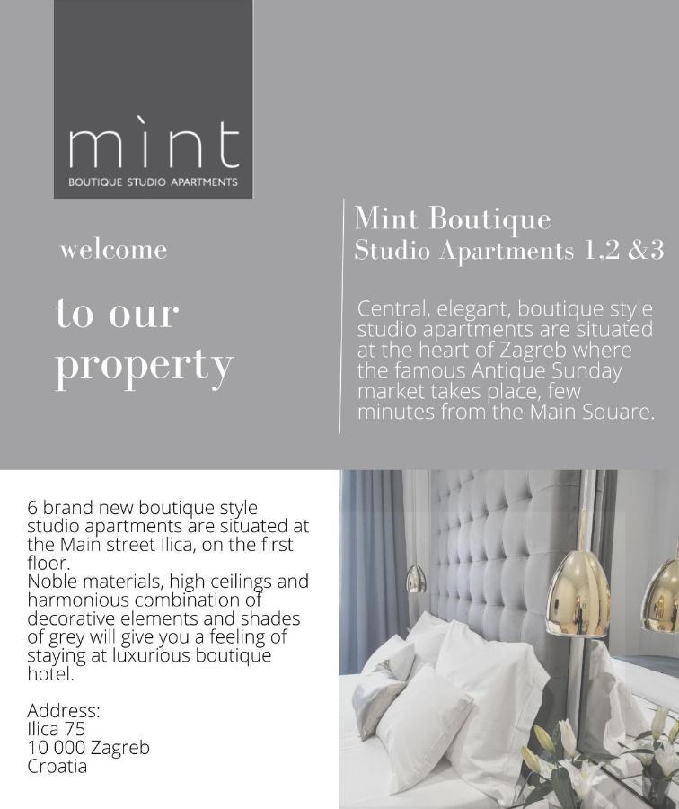 Mint Boutique Studio Apartments 3 Zagreb Luaran gambar